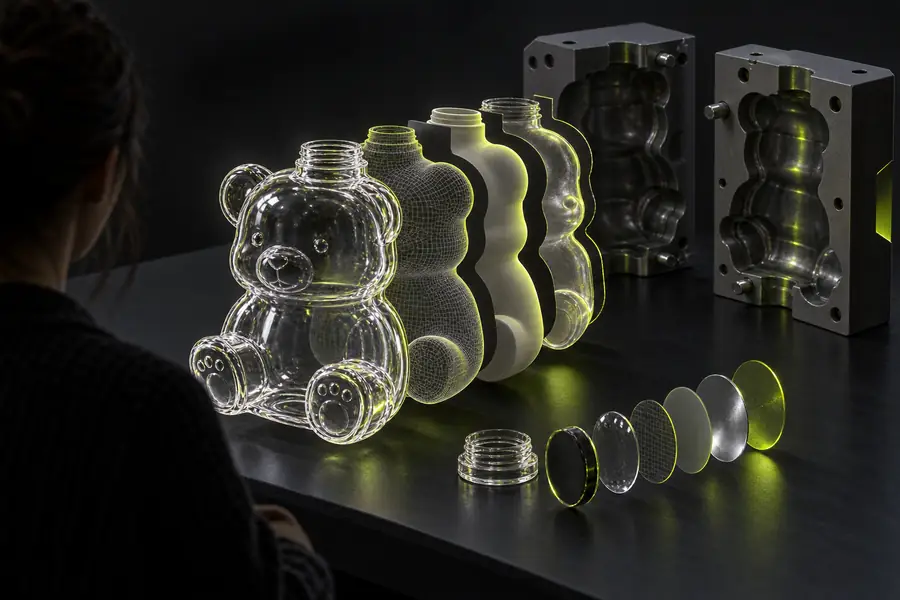 Illustration representing a mold concept developed from a 3D model